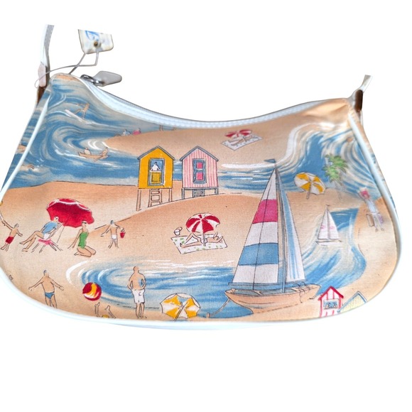 Fossil Handbags - Fossil Somerset Top Zip Print Beach Baguette Shoulder Bag SL3718567 NWT Y2K